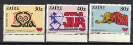 Zaire 1990, Sida, Fight Against Aids **, MNH, Margin - Nuevos