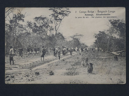 G 22 CONGO   BELGE BELLE CARTE ENTIER SERIE 1 .N°2 RARE KATENGA  1913 POUR BRUXELLES BELGIQUE+++AFF. INTERESSANT - Postwaardestukken