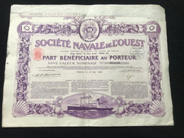 Société Navale De L'ouest - Navigation