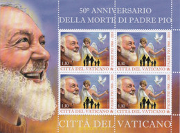 606283 MNH VATICANO 2018 50 ANIVERSARIO DE LA MUERTE DEL PADRE PIO - Usados