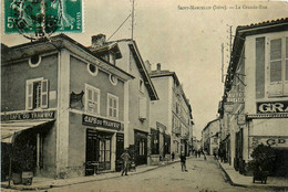 St Marcellin * La Grande Rue Du Village * Café Du Tram Tramway - Saint-Marcellin