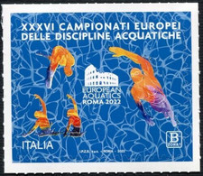 2022 - ITALIA / ITALY - CAMPIONATI EUROPEI DISCIPLINE ACQUATICHE / EUROPEAN WATER DISCIPLINES CHAMPIONSHIPS. MNH - 2021-...: Nieuw/plakker