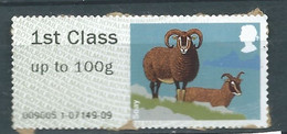 GROSBRITANNIEN GRANDE BRETAGNE GB 2012  POST&GO SHEEPS:SOAY 1st CLASS Up To 100g USED ON PAPER SG FS 27 MI ATM  YV TD 31 - Post & Go (automaten)