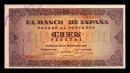 España Spain 100 Pesetas Burgos 1938 Pick 113 Serie C EBC XF - 100 Pesetas