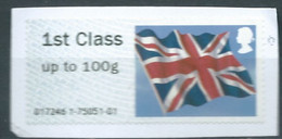 GROSBRITANNIEN GRANDE BRETAGNE GB 2013 POST&GO UNION JACK FLAG 1ST CLASS Up To 100g USED PAPER SG FS71 MI ATM54 YT TD64 - Post & Go (automaten)