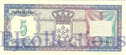 NETHERLANDS ANTILLES 5 GULDEN 1984 PICK 15b AUNC - Antille Olandesi (...-1986)