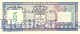 NETHERLANDS ANTILLES 5 GULDEN 1984 PICK 15b UNC - Antille Olandesi (...-1986)