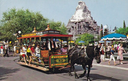 Horse Drawn Streetcar Disneyland Anaheim California Postcard - Anaheim