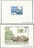 POLYNESIE Poste Aérienne EPL - 336 + Bf 15, 2 épreuves De Luxe: Bicentenaire De La Révolution (Maury) - Cote: 90 - Unused Stamps