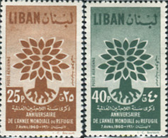 338609 MNH LIBANO 1960 AÑO DEL REFIGIADO - Liban