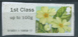 GROSBRITANNIEN GRANDE BRETAGNE GB 2014 POST&GO SPRING BLOOMS:PRIMROSE 1ST CLASS Up To 100g  PAPER SG FS100 MI ATM 88 - Post & Go (distributeurs)