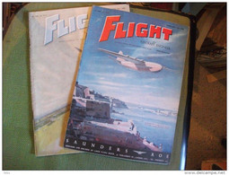 Lot 2 Revue Anglaise Flight Aircraft Aviation 1946 Avion Photos Publicités Aircraft Royal Aero Club - Transports