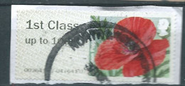 GROSBRITANNIEN GRANDE BRETAGNE GB 2014 POST&GO SYMBOLIC FLOWERS:CONMON POPPY 1ST CLASS Up To 100g SG FS104 MI ATM 90 - Post & Go (distributeurs)