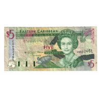 Billet, Etats Des Caraibes Orientales, 5 Dollars, Undated (1994), Undated - Caribes Orientales