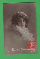 XA1192 JEUNE FILLE  FILLETTE , ENFANT, GIRL , FAMOUS GRETE REINWALD FLUFFY COAT CURLY HAIR SEC. QUALITY - Portraits