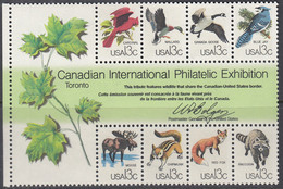 USA  Block 16, Postfrisch **, Internationale Briefmarkenausstellung CAPEX ’78, Toronto, Tiere, 1978 - Blocks & Kleinbögen