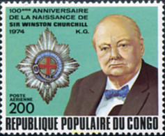 343935 MNH CONGO 1975 CENTENARIO DEL NACIMIENTO DE WINSTON CHURCHILL - FDC