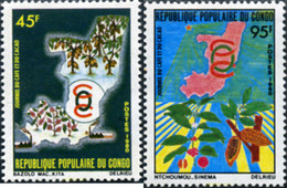 343917 MNH CONGO 1980 DIA DEL CAFE Y DEL CACAO - FDC
