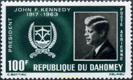 344020 MNH DAHOMEY 1965 2 ANIVERSARIO DE LA MUERTE DEL PRESIDENTE J. F. KENNEDY - Otros & Sin Clasificación