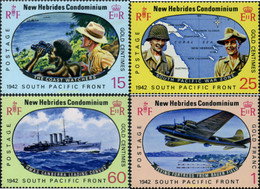 346298 MNH NUEVAS HEBRIDAS 1967 25 ANIVERSARIO DE LA BATALLA DEL PACIFICO-SUR - Verzamelingen & Reeksen