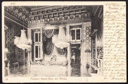 TORINO - PALAZZO REALE SALA DEL TRONO -  VIAGGIATA 1901 - F. P. - STORIA POSTALE - Palazzo Reale