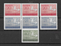 Schweden 1956 Olympia Mi.Nr. 413/15 Kpl. Satz ** Postfrisch - Neufs