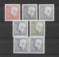 Schweden 1957 König Mi.Nr. 424-28 ** Postfrisch - Nuevos