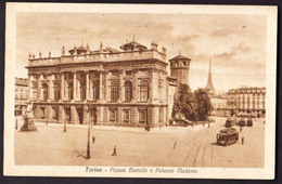 TORINO - PIAZZA CASTELLO E PALAZZO MADAMA -  VIAGGIATA 1935 - F. P. - STORIA POSTALE - Palazzo Madama