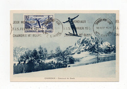 !!! CARTE MAXIMUM CHAMONIX N°334 FLAMME JEUX MONDIAUX REF A1 - 1930-1939