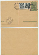 Romania Northern Transylvania December 1944 Odorhei Szekelyudvarhely Hand Overprinted Stationery Card 2x 1P On 18 Filler - Siebenbürgen (Transsylvanien)