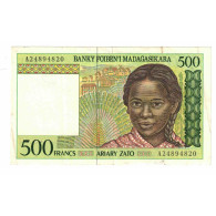 Billet, Madagascar, 500 Francs = 100 Ariary, 1994-1996, KM:75a, SUP - Madagascar