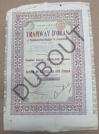 Compagnie Du Tramway D’ORAN - Aandelen - 1908 (V1917) - M - O
