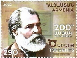 Armenia 2022 . Tserents (Hovsep Shishmanian), Author . 1v. - Arménie