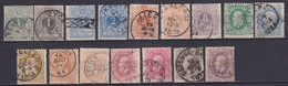 BELGIQUE - 1869 - SERIE COMPLETE SAUF 5F YVERT N° 26/36 + TEINTES ! OBLITERES - COTE = 125 EUR. - 1869-1883 Léopold II