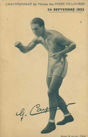 Autographe G Carpentier Championnar Du Monde Des Poids Mi Lourds 24 Septembre 1922  Photo A Noyer Paris RV - Boxing