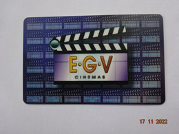 CINECARTE CARTE CINEMA CINE CARD BANDE MAGNETIQUE  EGV CINEMAS - Thaïland