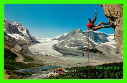 JASPER, ALBERTA - RAPPELING HIGH OVER THE COLUMBIA ICEFIELD, ATHABASKA GLACIER - DON HARMON - - Jasper