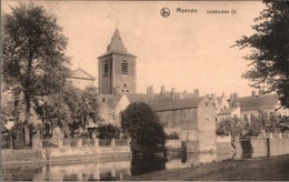 ! Cpa Edit. Nels, Meenen, Menin, Menen, Kirche, Westflandern, 1916, Feldpostkarte Nach Schwerin - Menen