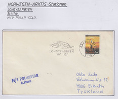 Spitsbergen Cover  Ship Visit MV Polar Star  Ca Longyearbyen 06.07.1992 (LO214) - Expediciones árticas