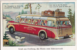 Carte à Système  Allemagne  Souvenir D'un Soldat Françaisvoyage En Car Excellent état - Bus & Autocars