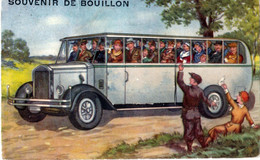 Carte à Système Complète,  Belgique (Bouillon) Voyage En Car Très Bon état, Peu Courante - Buses & Coaches