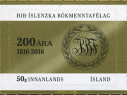 356334 MNH ISLANDIA 2016 200 ANIVERSARIO DE LA SOCIEDAD LITERARIA ISLANDESA - Verzamelingen & Reeksen