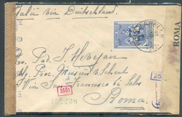 N°589 - 1Fr.75 SAINT-MARTIN Obl. Sc POELKAPELLE Sur Lettre (Missiewerken) Du 25-3-1942 Vers Rome + 2 Bandes De Censure A - Storia Postale