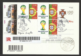 Portugal Mondial Football Brèsil Brasil Ronaldo 2014 Entier Recommandée Soccer FIFA World Cup Brazil Flag R Stationery - 2014 – Brasile