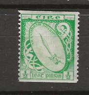 1922 MH Ireland Mi 40-B Coil Stamp Wmk SE - Unused Stamps