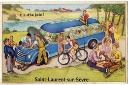 Carte à Système Complète Neuve France (Saint Laurent Sur Sèvres)  Bon  état - Bus & Autocars