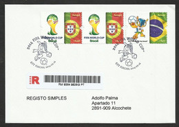 Portugal Mondial Football Brèsil Brasil Drapeau 2014 FDC Madère Recommandée Soccer FIFA World Cup Brazil R FDC Madeira - 2014 – Brazil