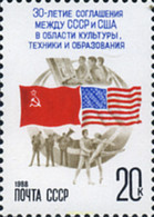 357978 MNH UNION SOVIETICA 1988 AMISTAD USA - URSS - Sammlungen