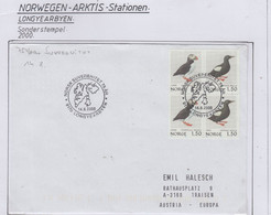 Spitsbergen Cover  Norsk Suverenitet 75 Ar Ca Longyearbyen 14.8.2000 (LO219) - Scientific Stations & Arctic Drifting Stations