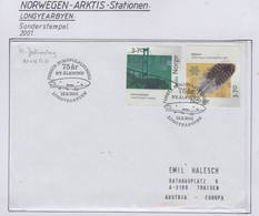 Spitsbergen Cover  Ca Longyearbyen75y 1st Nortpole Flight Zeppelin  12.5.2001 (LO219B) - Forschungsstationen & Arctic Driftstationen